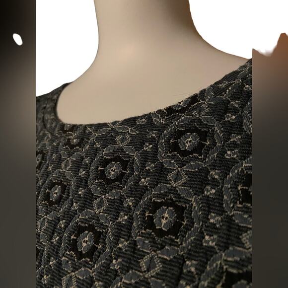 LOFT Petite Dark Blue Cotton Knit Short Sleeve Shift Dress sz SP - Picture 4 of 7